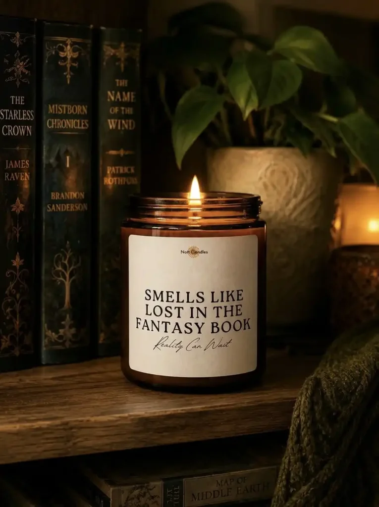 SMELLS LIKE Lost In a Fantasy Book - Reality Can Wait Candle