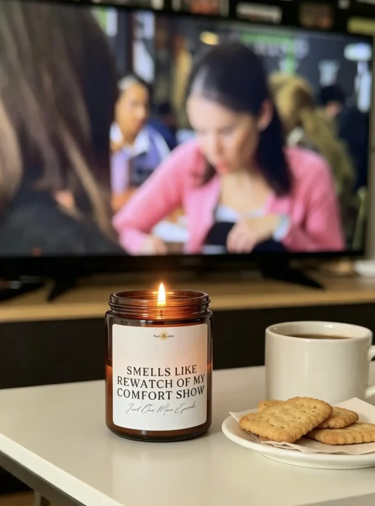 SMELLS LIKE Rewatch of My Comfort Show - Just One More Episode Candle